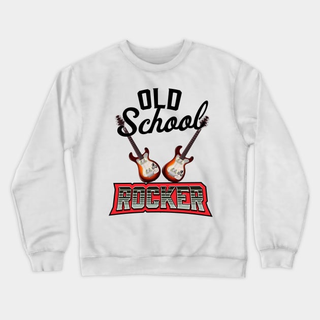 Old School Rocker Crewneck Sweatshirt by nickemporium1